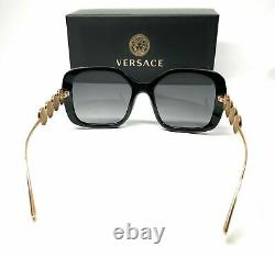 Versace Ve4375 Gb1 T3 Black Grey Gradient Polarized Lens Femmes Lunettes De Soleil 53mm