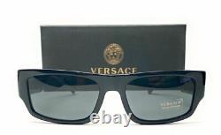 Versace Ve4385 Gb1 87 Lunettes De Soleil Pour Homme Gris Noir 56 MM