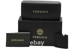 Versace Ve 4405 Gb1/87 Lunettes De Soleil Rectangle En Plastique Noir Verre Gris